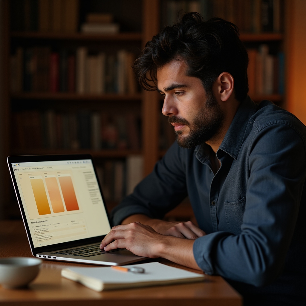 Jurnal digital deschis pe ecran cu exerciții de reflecție financiară